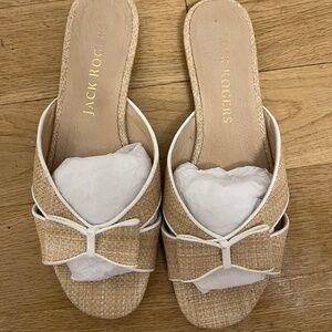 7.5 Jack Rogers Raffia with Bow Sandals
